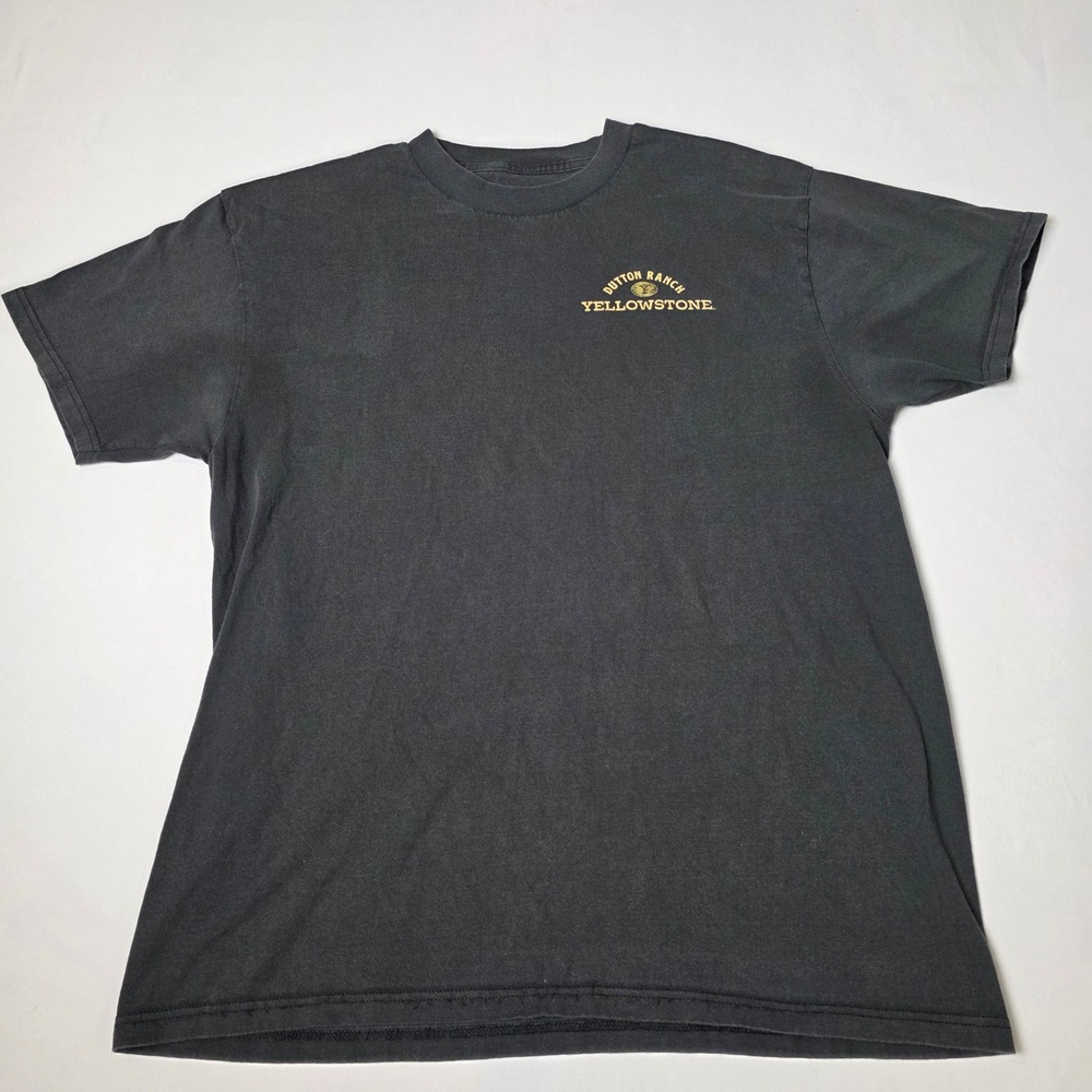 Yellowstone T-Shirt Mens L Black Dutton Ranch So Wild Graphic Tee Short Sleeve